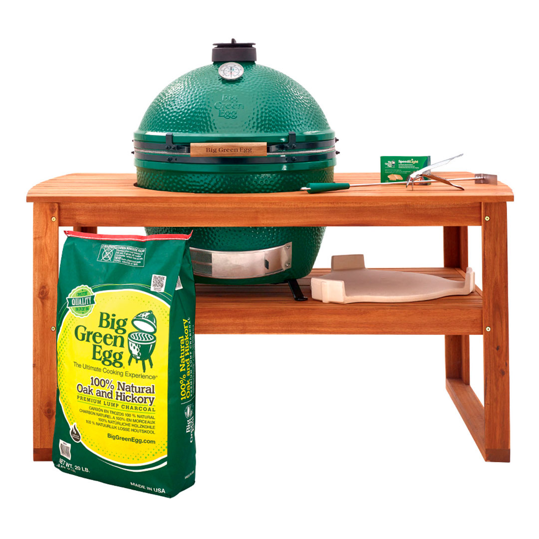 XLarge Big Green Egg in Acacia Table Package